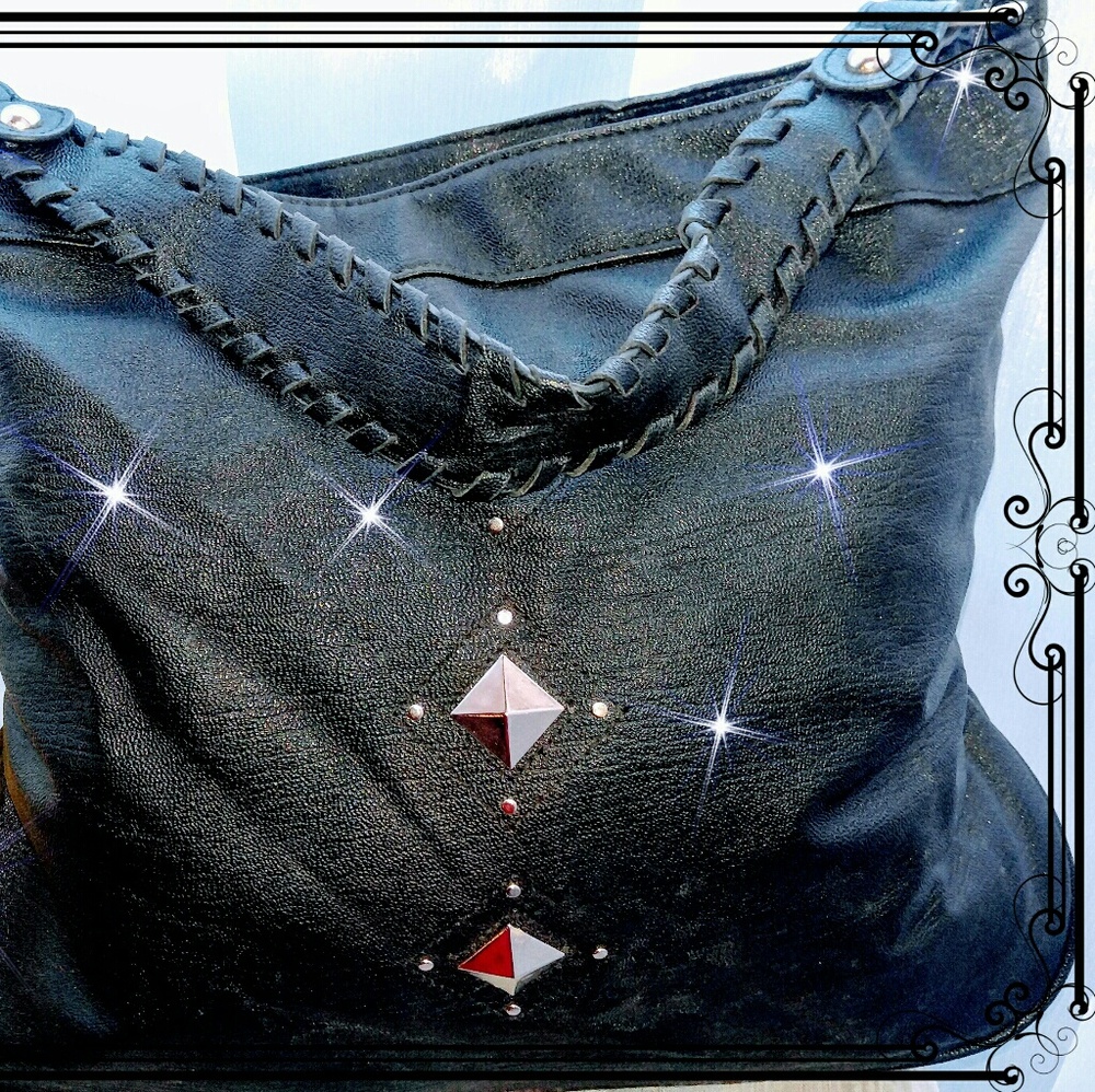 Black..  Sassy..  Hand bag..